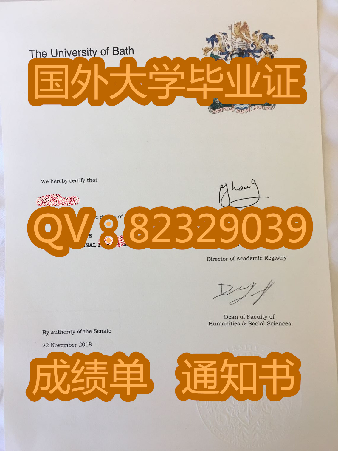 原件巴斯大学毕业证新版|毕业证高质量防伪印刷\电子版模板