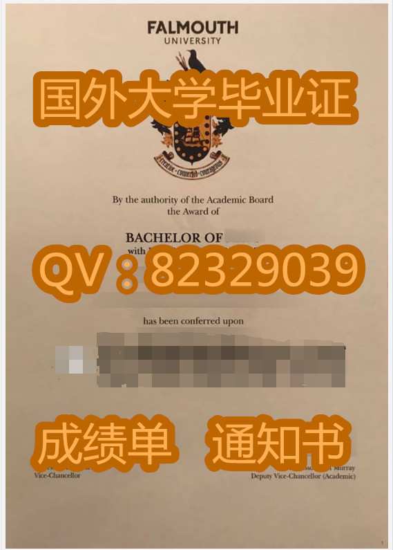 法尔茅斯大学（Falmouth University）毕业证样本|