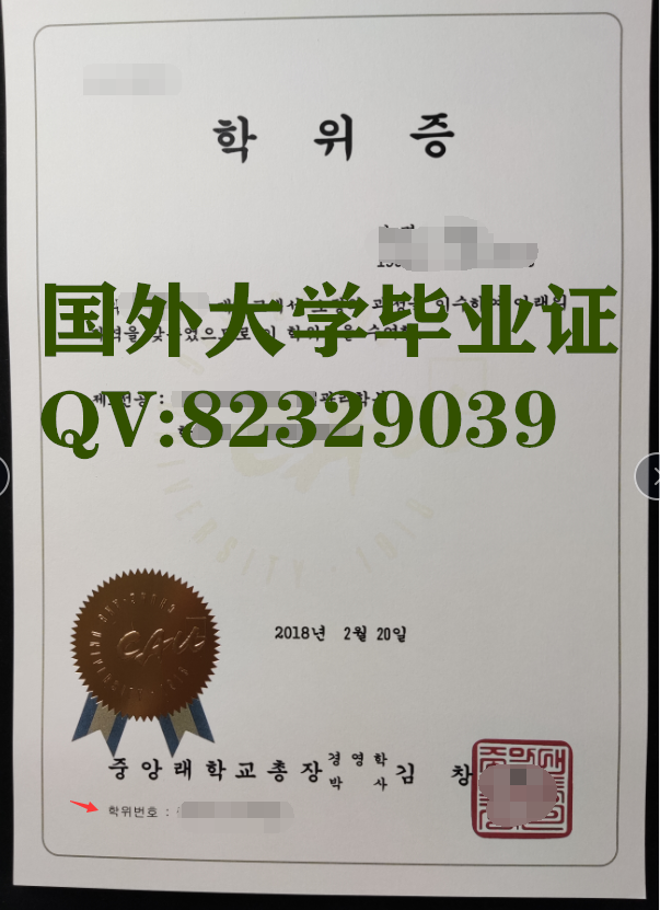韩国中央大学毕业证成绩单  （중앙대학교，Chung-Ang University  国外大学证书