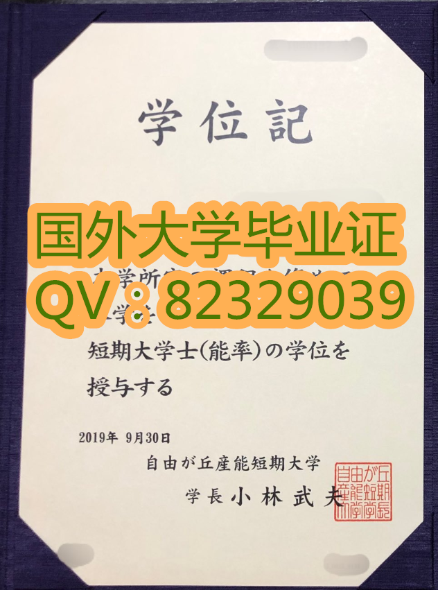 自由丘产能短期大学毕业证样本   日本原版大学证书 