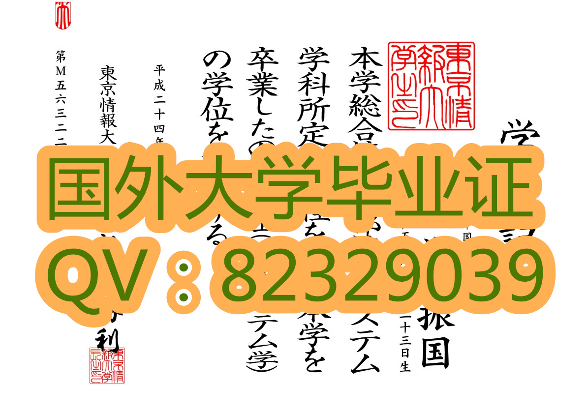 日本东京情报大学  国外大学毕业证书样本 新版日本东京情报大学.文凭图片